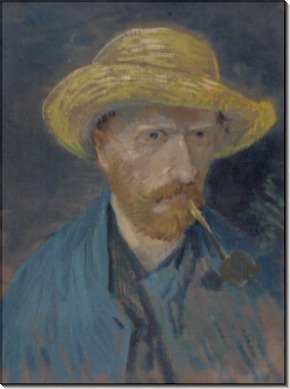 Автопортрет с трубкой и соломенной шляпой (Self Portrait with Pipe and Straw Hat), 1887 - Гог, Винсент ван
