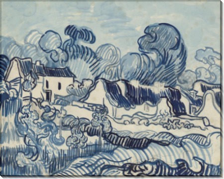 Пейзаж с домами (Landscape with Houses), 1890 - Гог, Винсент ван