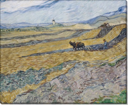 Огороженное поле с пахарем (Enclosed Field with Ploughman), 1889 - Гог, Винсент ван