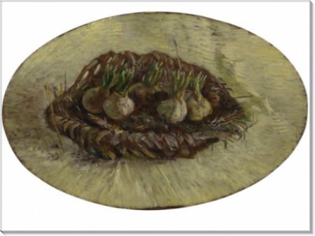 Корзинка с луком (Basket with Flowers-Bulbs), 1887 - Гог, Винсент ван