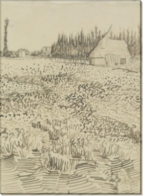 Ландшафт с хижиной (Landscape with Hut), 1888 - Гог, Винсент ван