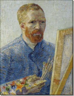 Автопортрет перед мольбертом (Self Portrait as a Painter (Self Portrait in Front of the Easel), 1888 - Гог, Винсент ван