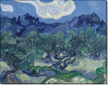 Оливковые деревья на фоне Альп (Olive Trees with the Alpilles in the Background), 1889 02 - Гог, Винсент ван