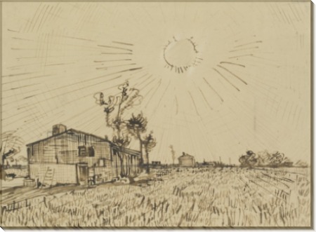 Поле с домами (Field with Houses), 1888 - Гог, Винсент ван