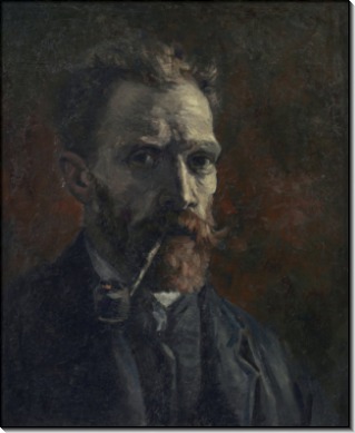 Автопортрет с трубкой (Self Portrait with Pipe), 1886 - Гог, Винсент ван