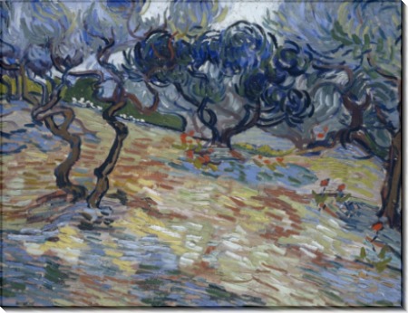 Оливковые деревья, яркое голубое небо (Olive Trees, Bright Blue Sky), 1889 - Гог, Винсент ван