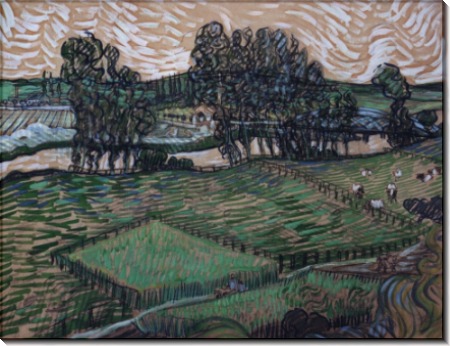 Пейзаж с мостом через Уаз (Landscape with Bridge across the Oise), 1890 - Гог, Винсент ван