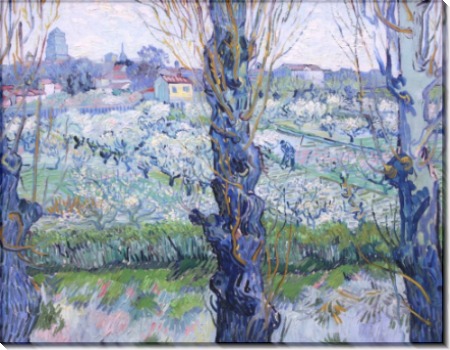 Фруктовый сад в цвету и тополя (Orchard in Bloom with Poplars), 1889 - Гог, Винсент ван