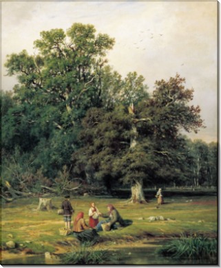 За грибами, 1870 - Шишкин, Иван Иванович
