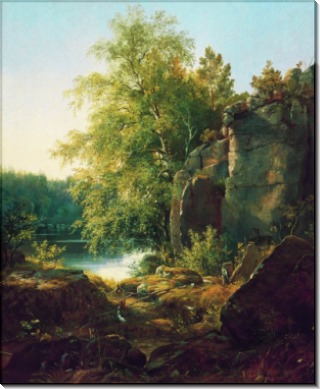 Вид на острове Валааме (этюд), 1858 - Шишкин, Иван Иванович