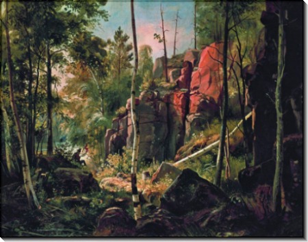 Вид на острове Валааме (Местность Кукко), 1859-1860 - Шишкин, Иван Иванович