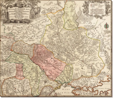Карта Украины 1742 - Тобіас Конрад Лоттер