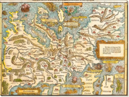 Карта Европы 1550
