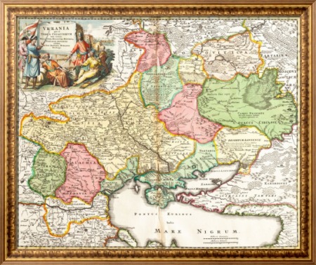 Карта Украины 1720