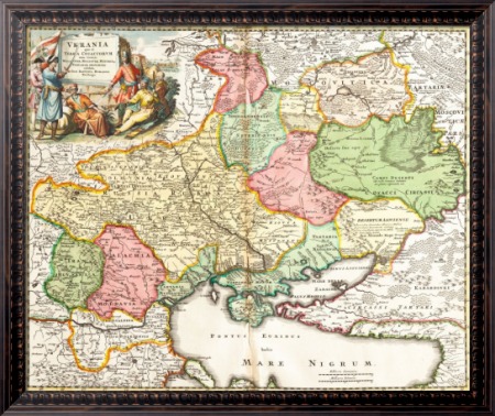 Карта Украины 1720