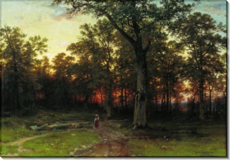 Лес вечером, 1868-1869 - Шишкин, Иван Иванович