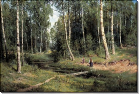Ручей в березовом лесу, 1883 - Шишкин, Иван Иванович