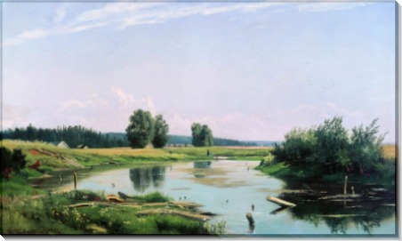 Пейзаж с озером, 1886 - Шишкин, Иван Иванович
