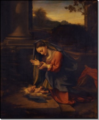 Мадонна, поклоняющаяся Младенцу Иисусу - Корреджо, Антонио да 