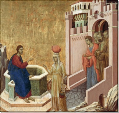 Христос и самаритянка у колодца - Дуччо ди Буонинсенья