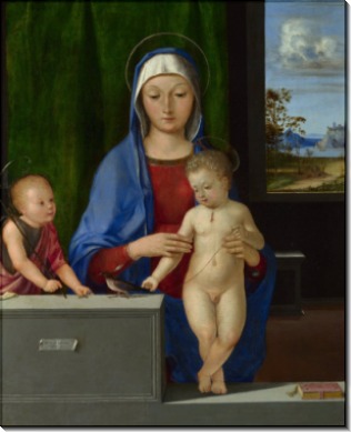 Мадонна с Младенцем и маленьким Иоанном Крестителем - Соларио, Антонио