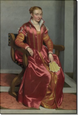 Портрет дамы в красном (возможно Лючия Альбани Авогадро) - Морони, Джованни Баттиста