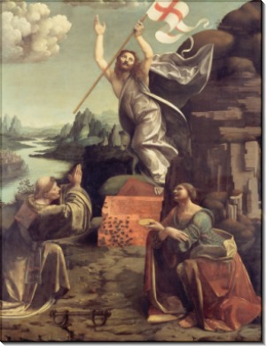 Воскресение Христа со святыми Леонардом и Лючией - Оджоно, Марко д’