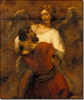 Борьба Иакова с ангелом - Рембрандт, Харменс ван Рейн