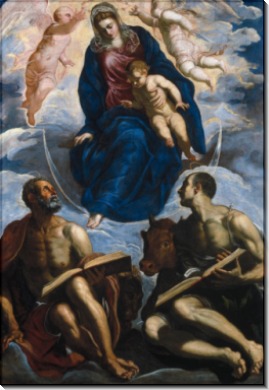Мадонна с Младенцем и святые Марк и Лука - Тинторетто (Якопо Робусти) 