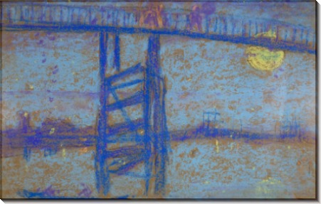 Ноктюрн в синем и золотом. Старый мост в Баттерси - Уистлер, Джеймс Эббот Мак-Нейл