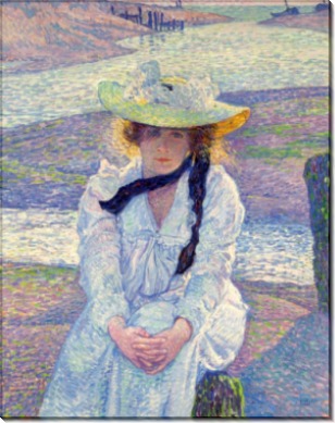 Молодая женщина на песчаном берегу, 1901 - Рейссельберге, Тео ван
