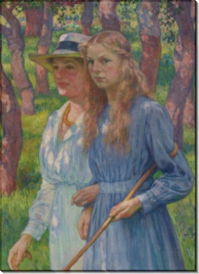 Портрет мадам Шлюмбергер с дочерью, 1918 - Рейссельберге, Тео ван