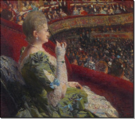Мадам Эдмон Пикар в ложе театра Монне, 1887 - Рейссельберге, Тео ван