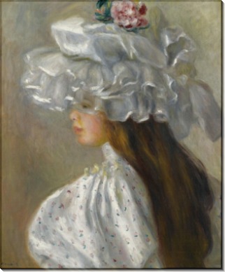 Девушка в белой шляпке, 1892 - Ренуар, Пьер Огюст