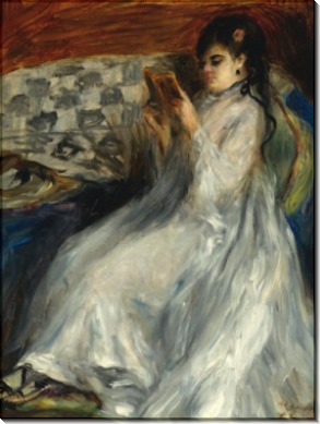 Девушка в белом за чтением, 1873 - Ренуар, Пьер Огюст