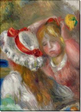 Шляпка с красной лентой, 1895 - Ренуар, Пьер Огюст
