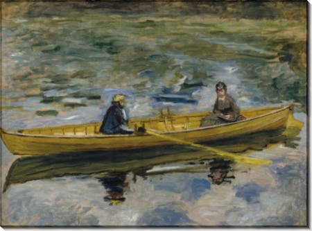Клод Моне и мадам Анрио в лодке, 1880 - Ренуар, Пьер Огюст