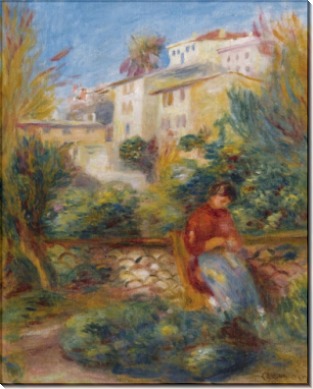 Терраса в Кань-Сюр-Мер, 1908 - Ренуар, Пьер Огюст