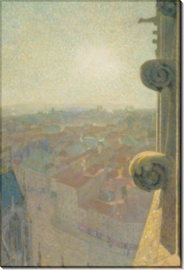Нанси, вид кафедрального собора, солнце, 1907 - Коль, Мишель-Огюст