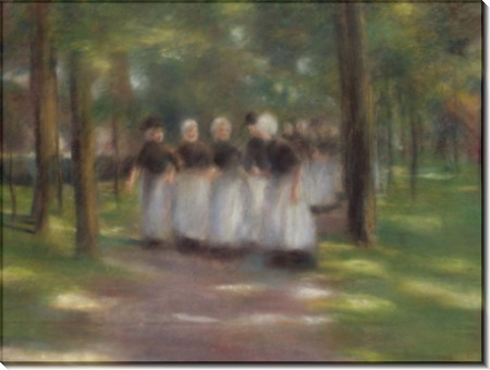 Воскресный полдень в Ларен-Аллей с девушками, 1897 - Либерман, Макс