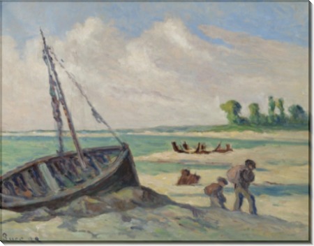 Окраина Трепора, барка в песке, 1929 - Люс, Максимильен