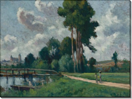 Осер, пейзаж на берегу реки, 1900 - Люс, Максимильен