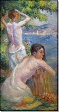 Сен-Тропе, две женщины на берегу залива, 1896-97 - Люс, Максимильен