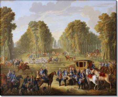 Охота Людовика XVI - сбор в Компьеньском лесу - Удри, Жан-Батист