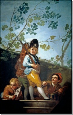 Мальчики, играющие в солдат - Гойя, Франсиско Хосе де