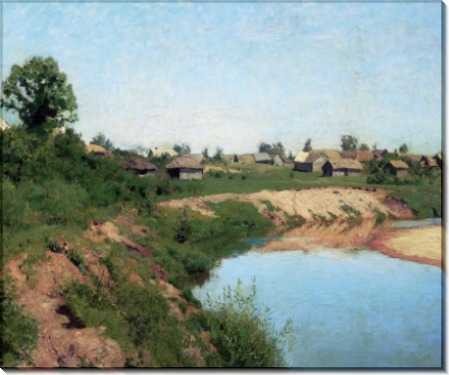 Деревня на берегу реки. 1883 - Левитан, Исаак Ильич