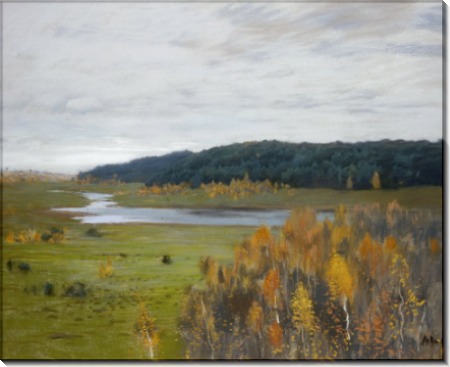 Долина реки. Осень (Долина реки осенью). 1896 - Левитан, Исаак Ильич