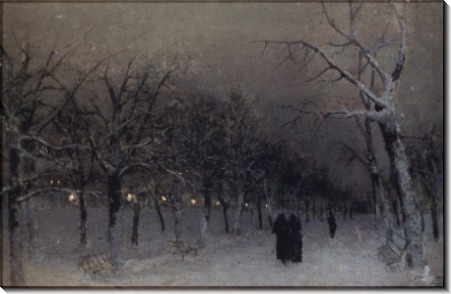Бульвар зимой (Бульвар вечером). 1883 - Левитан, Исаак Ильич