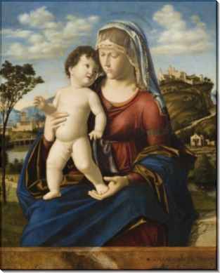 Мадонна с Младенцем на фоне пейзажа - Конельяно, Чима да