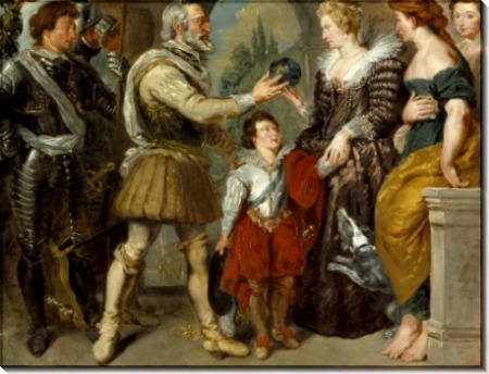 Генрих IV доверяет регенство Марии Медичи (по картине Рубенса) - Делакруа, Эжен 
